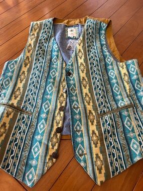 Territory Ahead Desert Ranch Vest Men’s Large Southwestern 
Western Wool Blend